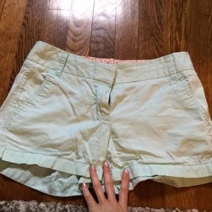 J Crew mint green shorts